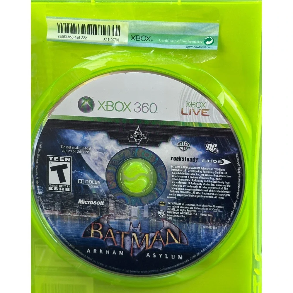 Batman Arkham Asylum Xbox 360 Game Complete‎ CIB Original Case & Manual Tested